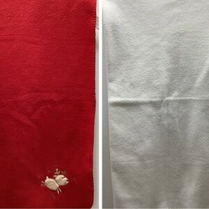 Kids Christmas Red and White Reindeer Blanket. Preloved